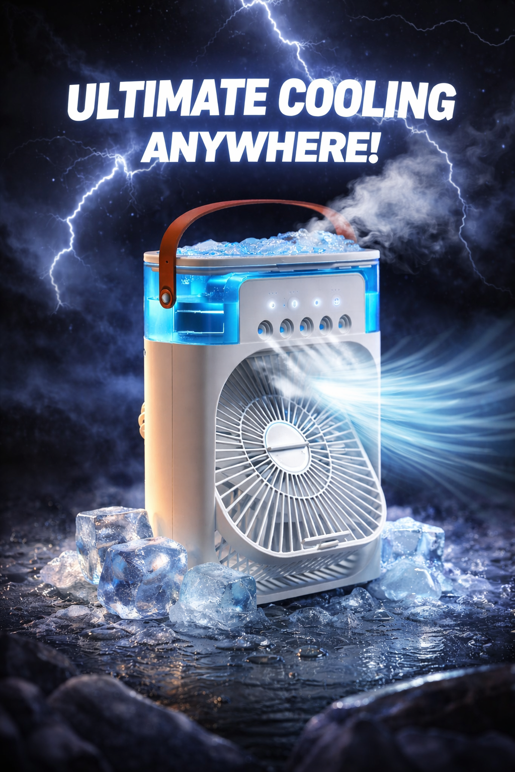 Rechargeable Mini Air Cooler Fan with Water Tank
